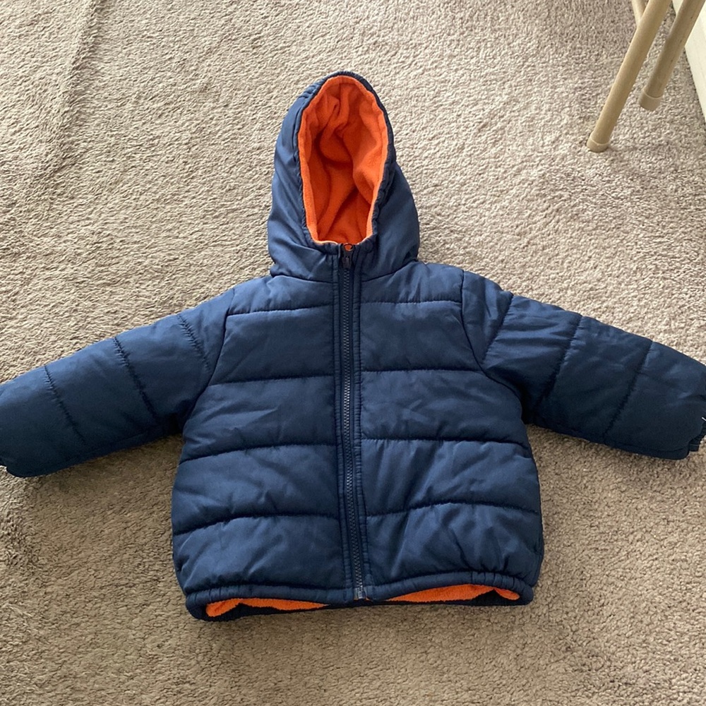 Carters little boys hooded puff jacket